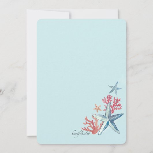 Schatten uit de Zee Uitnodiging (Achterkant)