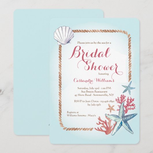 Schatten uit het Zee Uitnodiging (Voorkant / Achterkant)