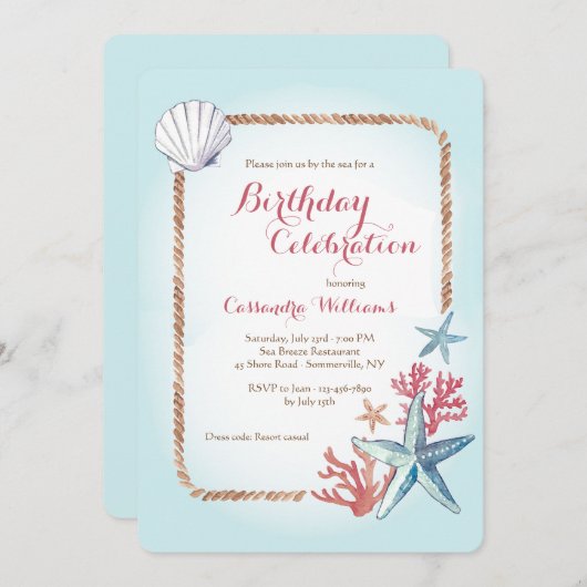 Schatten uit het Zee Uitnodiging (Voorkant / Achterkant)