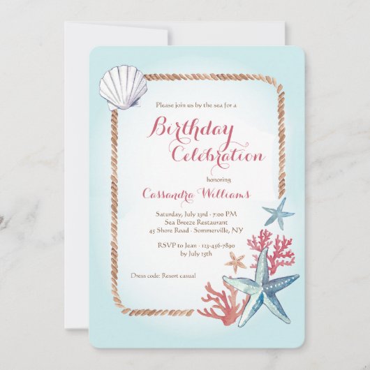 Schatten uit het Zee Uitnodiging (Voorkant)