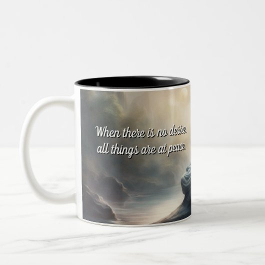 Schatten van de Tao Te Ching 003 Tweekleurige Koffiemok (Links)