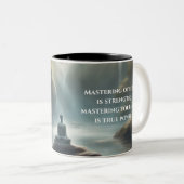 Schatten van de Tao Te Ching 006 Tweekleurige Koffiemok (Voorkant rechts)