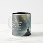 Schatten van de Tao Te Ching 006 Tweekleurige Koffiemok (Voorkant links)