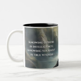 Schatten van de Tao Te Ching 006 Tweekleurige Koffiemok