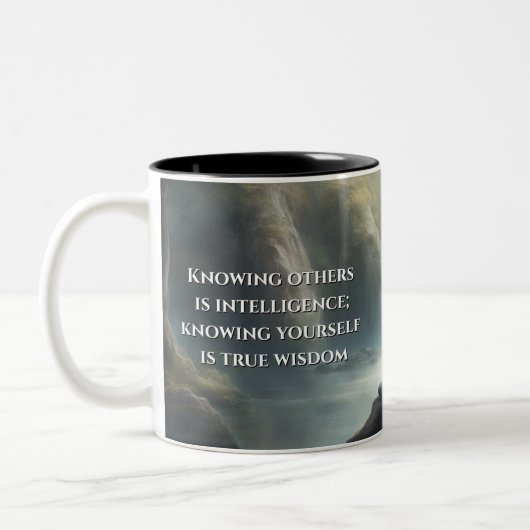 Schatten van de Tao Te Ching 006 Tweekleurige Koffiemok (Links)