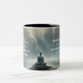 Schatten van de Tao Te Ching 006 Tweekleurige Koffiemok (Center)