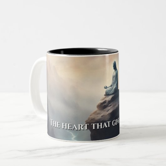 Schatten van de Tao Te Ching 008 Tweekleurige Koffiemok (Voorkant links)