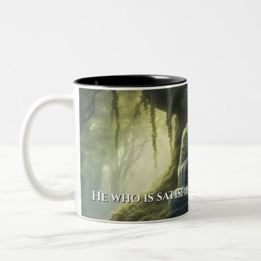 Schatten van de Tao Te Ching 009 Tweekleurige Koffiemok (Links)