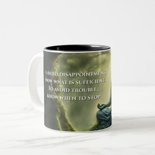 Schatten van de Tao Te Ching 011 Tweekleurige Koffiemok (Voorkant links)