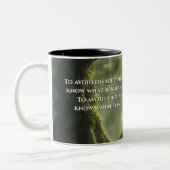 Schatten van de Tao Te Ching 011 Tweekleurige Koffiemok (Links)