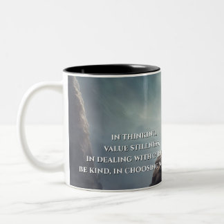 Schatten van de Tao Te Ching 012 Tweekleurige Koffiemok