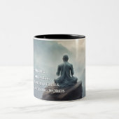 Schatten van de Tao Te Ching 012 Tweekleurige Koffiemok (Center)