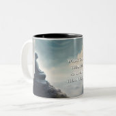 Schatten van de Tao Te Ching 016 Tweekleurige Koffiemok (Voorkant links)