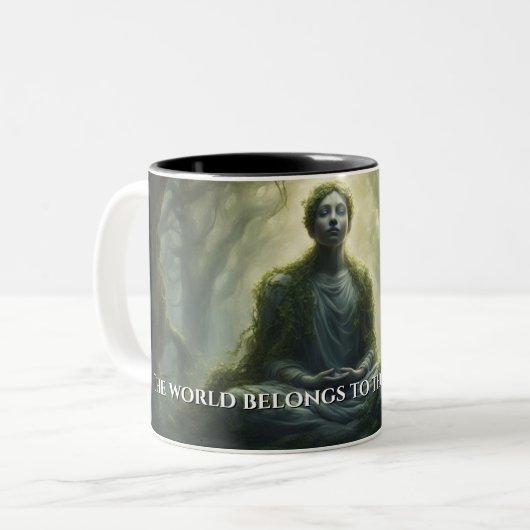 Schatten van de Tao Te Ching 018 Tweekleurige Koffiemok (Voorkant links)