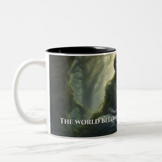 Schatten van de Tao Te Ching 018 Tweekleurige Koffiemok (Links)