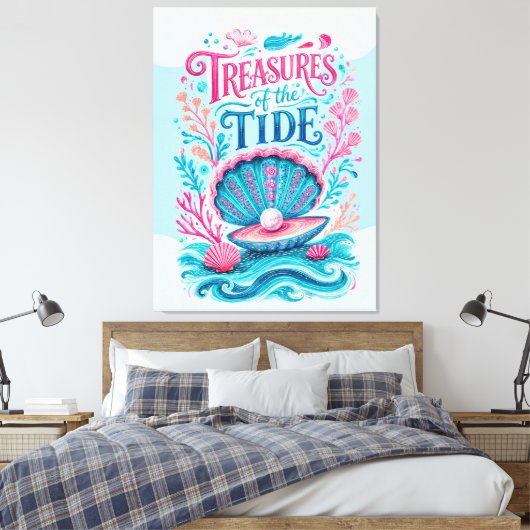 Schatten van het Tij Canvas Afdruk (Insitu (Slaapkamer))