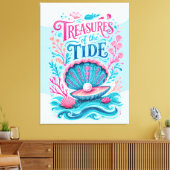 Schatten van het Tij Canvas Afdruk (Insitu (Woonkamer))