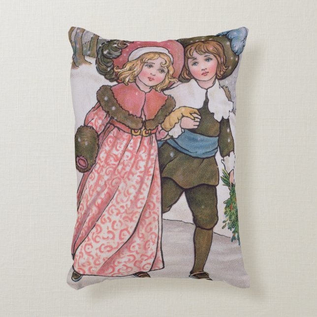 Schatten van meisjes en jongens decoratief kussen (Voorkant(Verticaal))