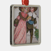 Schatten van meisjes en jongens metalen ornament (Rechts)