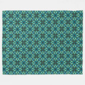 Schatten van Turkoois Fleece Deken (Voorkant (Horizontaal))
