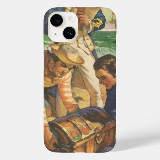 Schatteneiland, Vintage Sprookje Piraten Case-Mate iPhone Case (Achterkant)