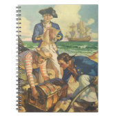 Schatteneiland, Vintage Sprookje Piraten Notitieboek (Voorkant)