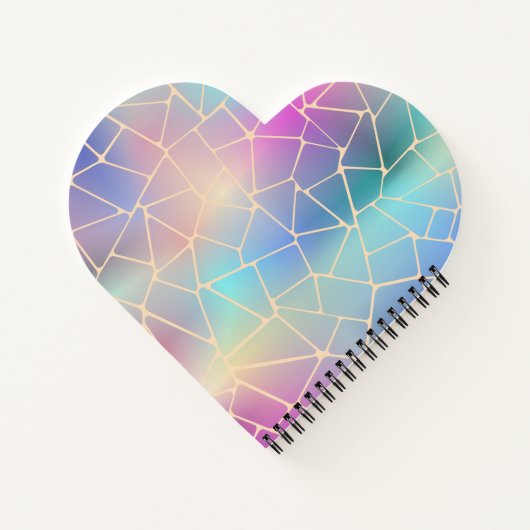 schattepastelregenbooggradiënt genaamd notitieboek (Achterkant)