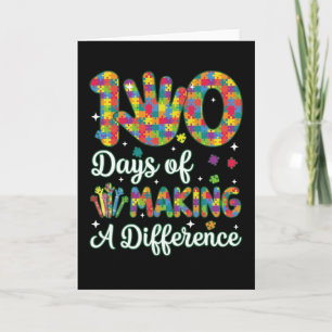 Schattig 100 dagen maken van een verschil puzzel i kaart