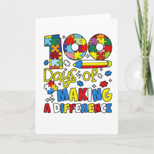 Schattig 100 dagen maken van een verschil puzzel i kaart