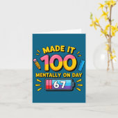 Schattig 100 Dagen School 67 Aura Kaart (Gele Bloem)