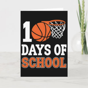 Schattig 100 dagen school basketbal kinderen leraa kaart