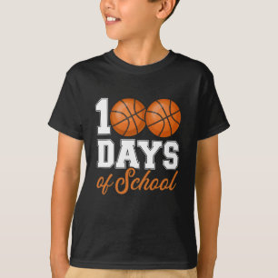 Schattig 100 dagen school basketbal kinderen leraa t-shirt
