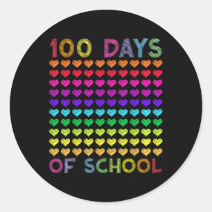 Schattig 100 dagen school en nog steeds van het ha ronde sticker