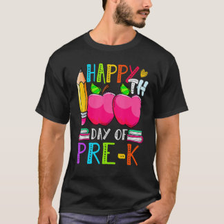 Schattig 100ste dag van School Leraar Kind Gelukki T-shirt