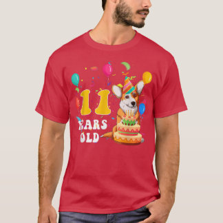 Schattig 11 Jaar Oude Corgi Hond Liefhebber 11e Ve T-shirt