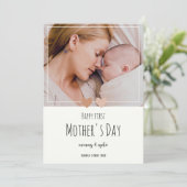 schattig 1e Moederdag gepersonaliseerd Feestdagenkaart (Staand voorkant)