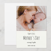 schattig 1e Moederdag gepersonaliseerd Feestdagenkaart (Voorkant / Achterkant)