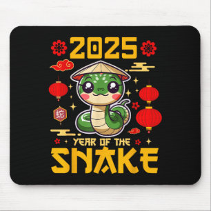 Schattig 2025 Jaar Van De Slang Gelukkig Chinees N Muismat