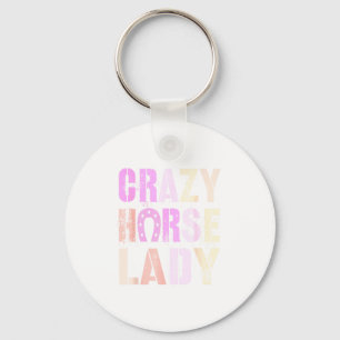 Schattig 2026 Crazy Horse Dames Aangedreven Maanen Sleutelhanger