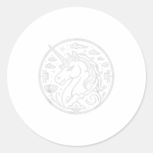 Schattig 2026 Eenhoorn Jaar Van Het Paard Fortune Ronde Sticker