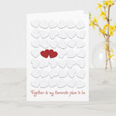 Schattig 2 Hartjes op Valentijnsdag Kaart (Gele Bloem)