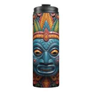 Schattig 3-D Tiki Masker Thermosbeker