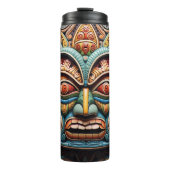 Schattig 3-D Tiki Masker Thermosbeker (Voorkant)