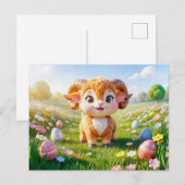 Schattig 3D Ram Sterrenbeeld Ram Briefkaart (Voorkant / Achterkant)