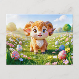 Schattig 3D Ram Sterrenbeeld Ram Briefkaart