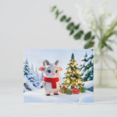 Schattig 3D Steenbok sterrenbeeld Karakter Briefkaart (Staand voorkant)