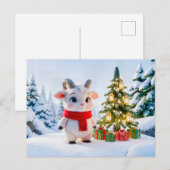 Schattig 3D Steenbok sterrenbeeld Karakter Briefkaart (Voorkant / Achterkant)