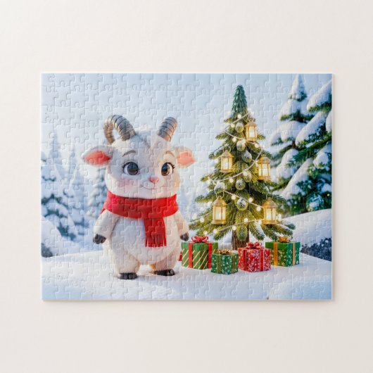 Schattig 3D Steenbok Zodiac Karakter Legpuzzel (Horizontaal)