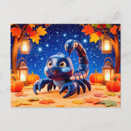 Schattig 3D-sterrenbeeld Schorpioen-personage Briefkaart