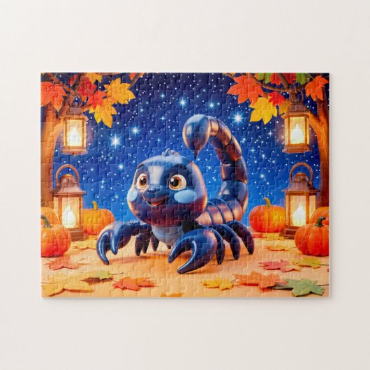 Schattig 3D-sterrenbeeld Schorpioen-personage Legpuzzel (Horizontaal)